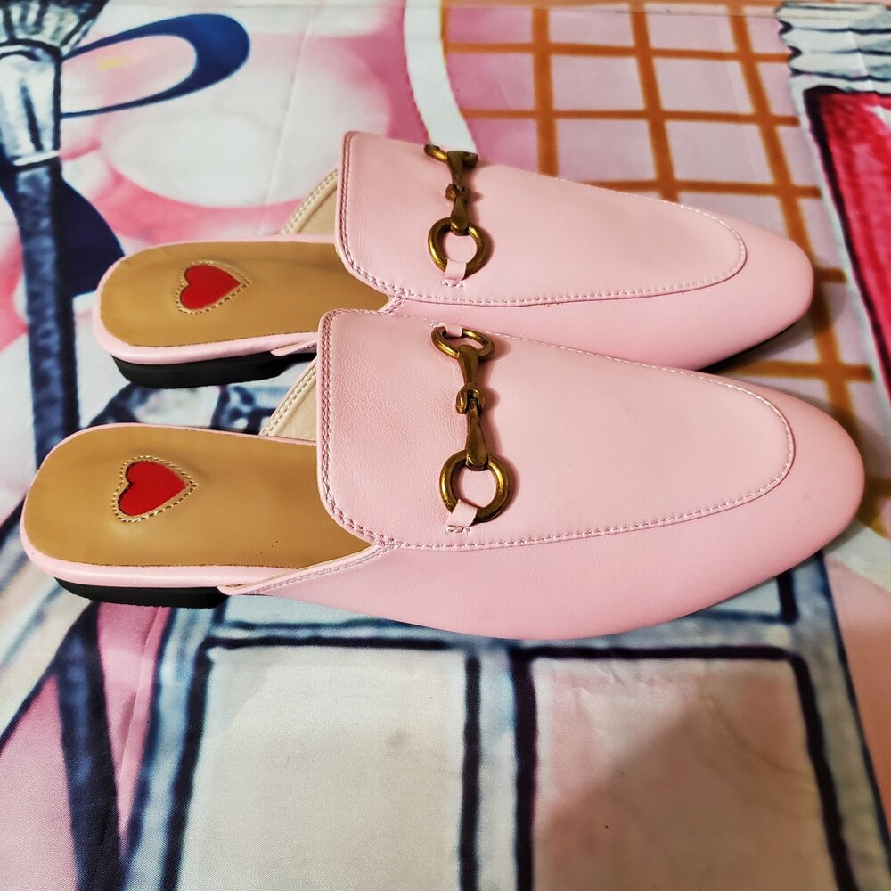 Vertundy Women's Mules Low Heel Flats Leather Slip On Backless Sandals women 10 - Picture 6 of 11
